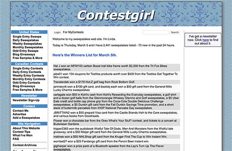 contest girl sweepstakes